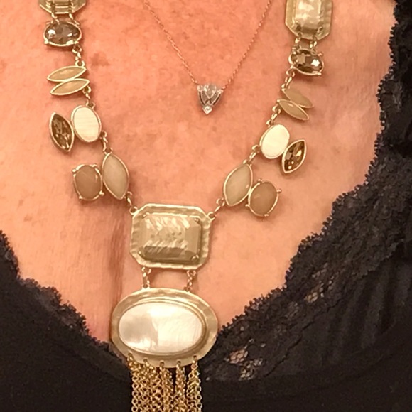 CHICOS GOLD NECKLACE WITH STONES - Picture 11 of 11